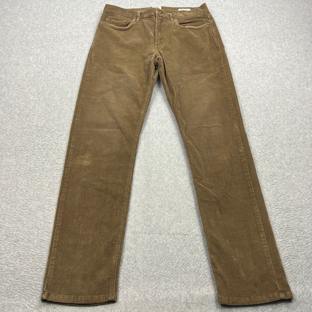 Flint and Tinder Corduroy Pants Mens 32x32 Brown Straight Fit Stretch 5-Pocket